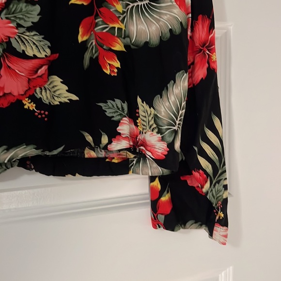 Vanity hoodie Hawaiian Print SM black jacket coat beaded unique dark floral boho - Picture 10 of 10